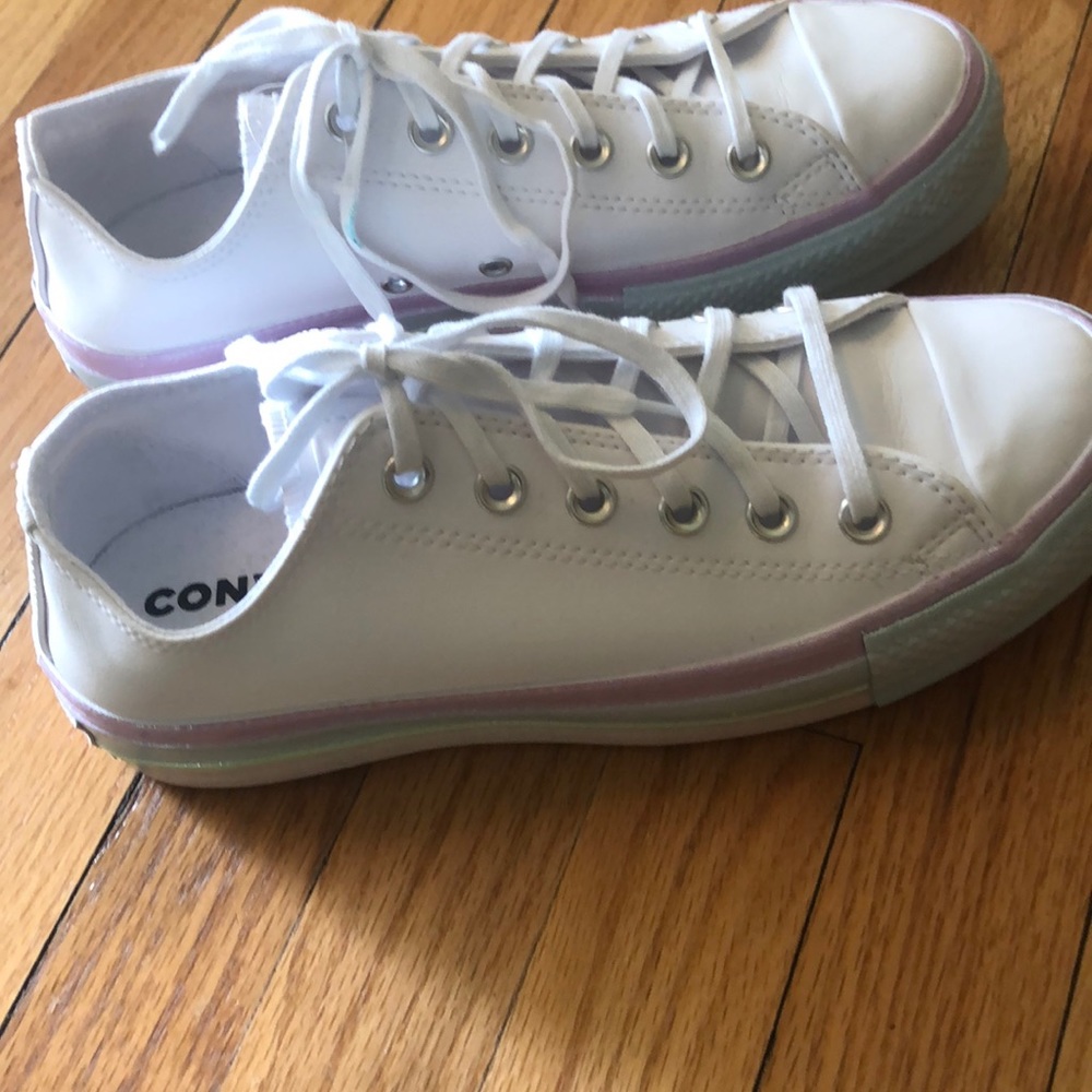 Converse Leather Platform Sneakers